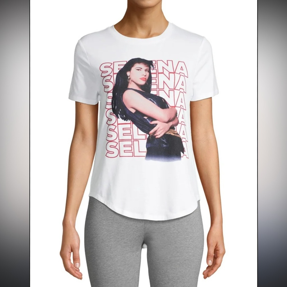 Selena drop tail, graphic White T-shirt XXXL - Picture 2 of 6